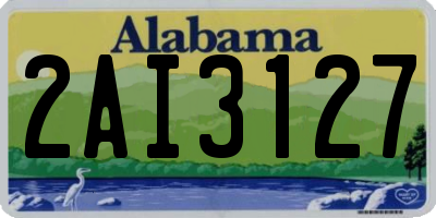AL license plate 2AI3127