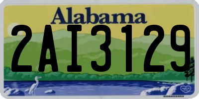 AL license plate 2AI3129