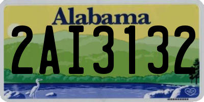 AL license plate 2AI3132