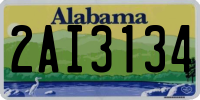 AL license plate 2AI3134