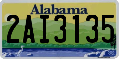 AL license plate 2AI3135