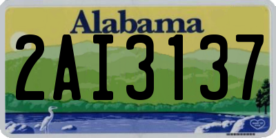 AL license plate 2AI3137