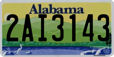 AL license plate 2AI3143