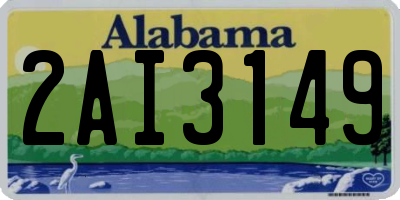 AL license plate 2AI3149