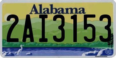 AL license plate 2AI3153