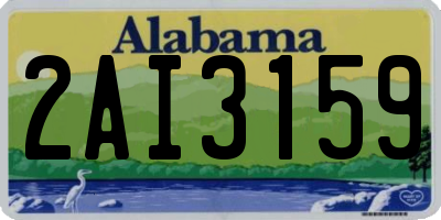 AL license plate 2AI3159