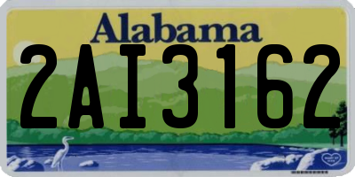 AL license plate 2AI3162