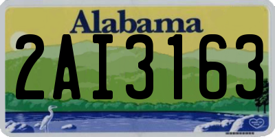 AL license plate 2AI3163
