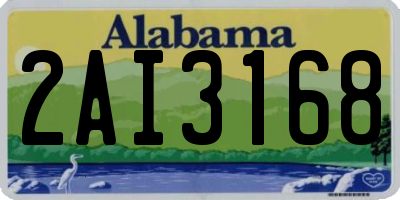 AL license plate 2AI3168