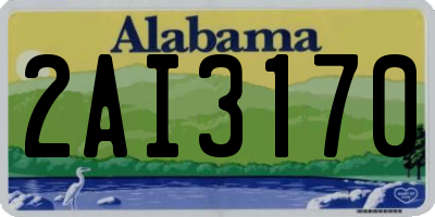 AL license plate 2AI3170