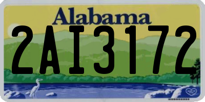 AL license plate 2AI3172