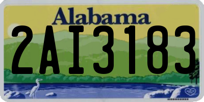 AL license plate 2AI3183