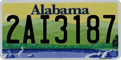 AL license plate 2AI3187