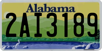 AL license plate 2AI3189