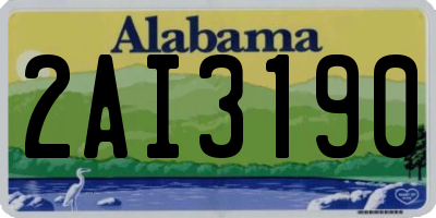 AL license plate 2AI3190