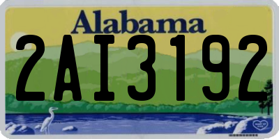 AL license plate 2AI3192