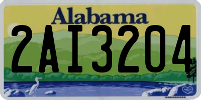 AL license plate 2AI3204