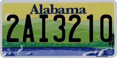 AL license plate 2AI3210