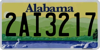 AL license plate 2AI3217
