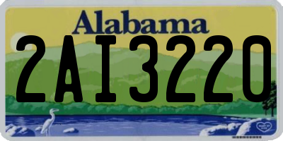 AL license plate 2AI3220