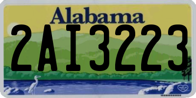 AL license plate 2AI3223