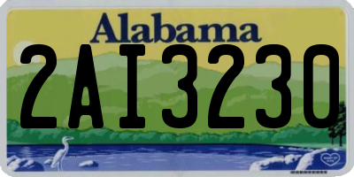 AL license plate 2AI3230