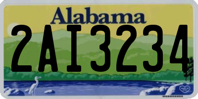 AL license plate 2AI3234