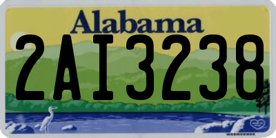 AL license plate 2AI3238