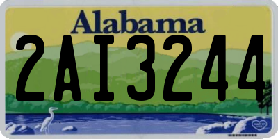 AL license plate 2AI3244
