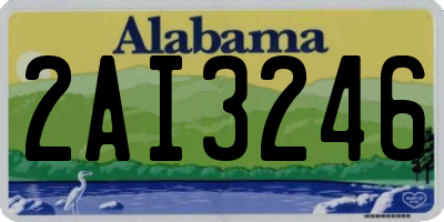 AL license plate 2AI3246