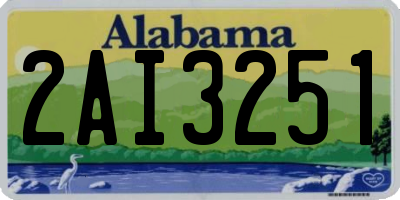 AL license plate 2AI3251