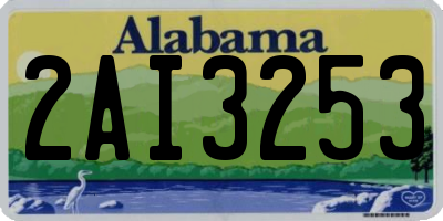 AL license plate 2AI3253