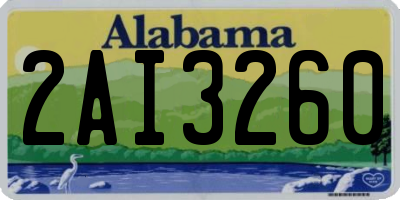 AL license plate 2AI3260