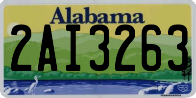 AL license plate 2AI3263
