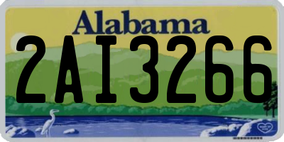 AL license plate 2AI3266