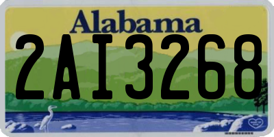 AL license plate 2AI3268
