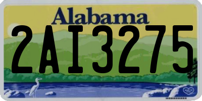 AL license plate 2AI3275