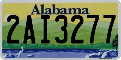 AL license plate 2AI3277