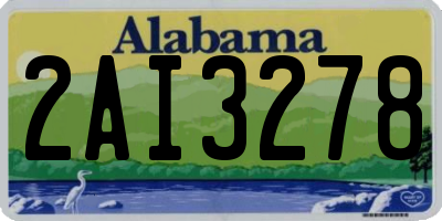 AL license plate 2AI3278
