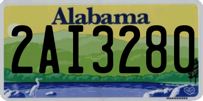 AL license plate 2AI3280