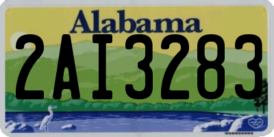 AL license plate 2AI3283