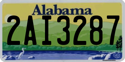AL license plate 2AI3287