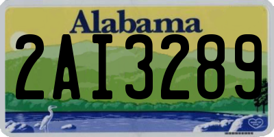 AL license plate 2AI3289