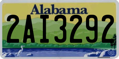 AL license plate 2AI3292