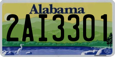AL license plate 2AI3301