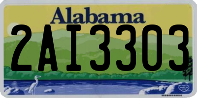AL license plate 2AI3303