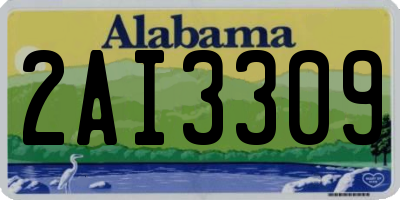 AL license plate 2AI3309