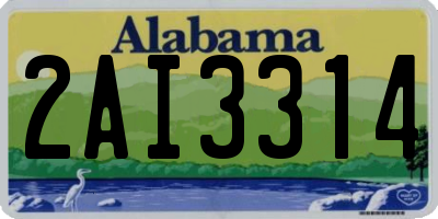 AL license plate 2AI3314
