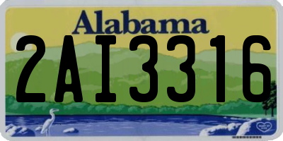 AL license plate 2AI3316
