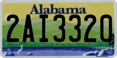 AL license plate 2AI3320